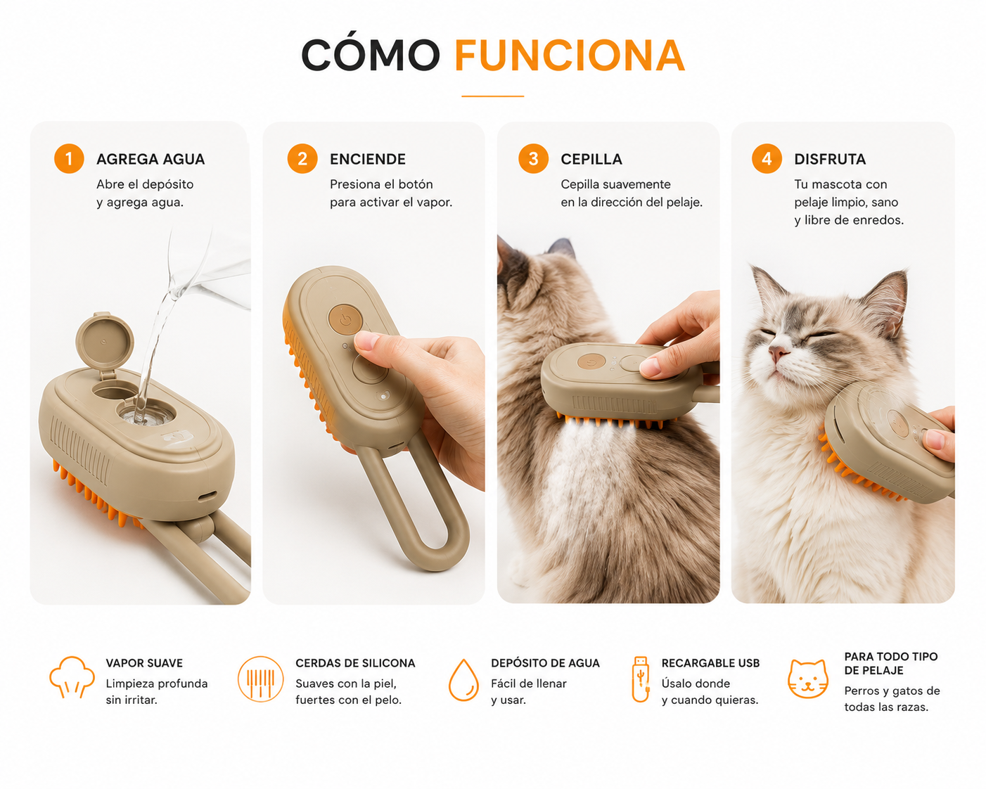 SteamBrush Pro™ | Premium Pet Grooming Brush