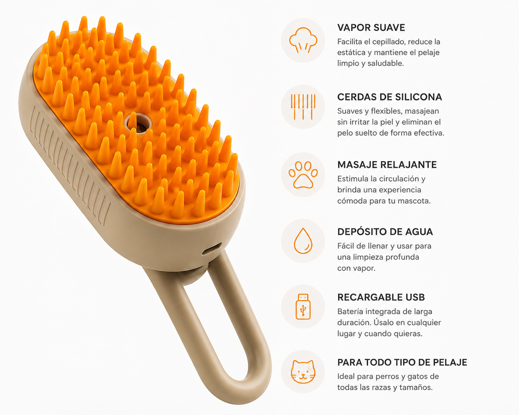SteamBrush Pro™ | Premium Pet Grooming Brush