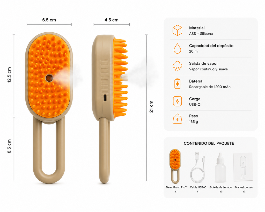 SteamBrush Pro™ | Premium Pet Grooming Brush