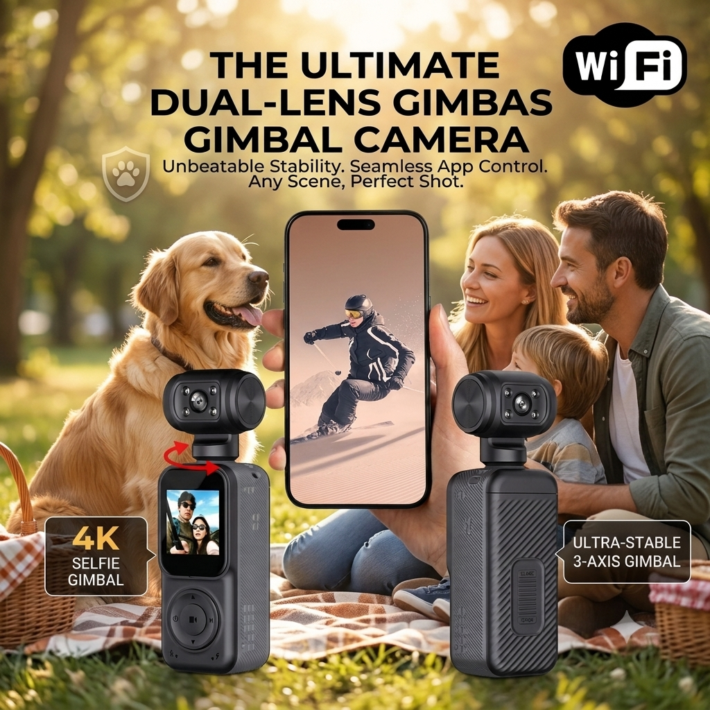 SORA Panoramic Sports Camera Handheld DV Outdoor HD 4K Dual Lens Cycling Recorder Camera